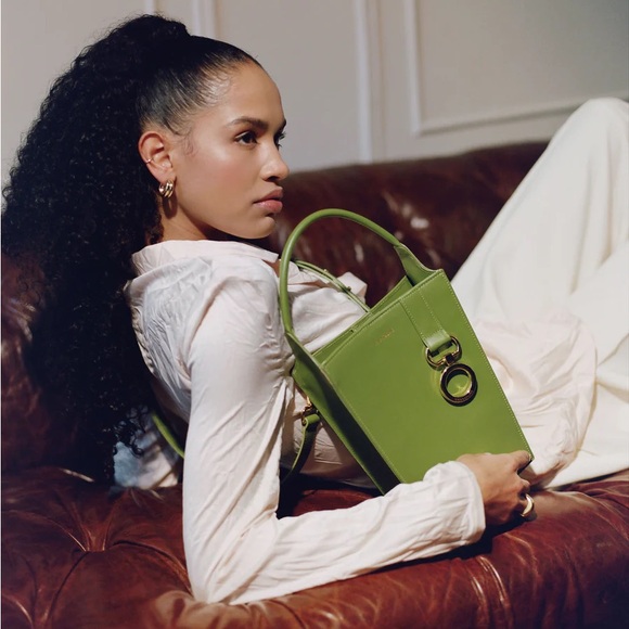 Vavvoune Green Leather Women's Bag - Picture 13 of 14